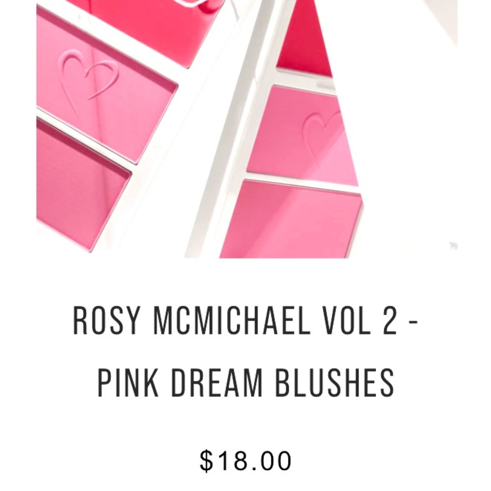 New Beauty Creations collab- Rosy McMichael- Pink dream blushes 💕